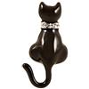 ba bijou-art Spilla gato nero strass smaltata per capotto giacca vestito fazzoletto da collo blusa borsa dipinto a mano placcato argento