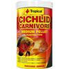 Tropical CICHLID CARNIVORE MEDIUM PELLET 1000ml / 360g - Mangime altamente proteico con astaxantina per Ciclidi carnivori