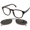 David Beckham DB 1117/CS 086/QT | Occhiali da Vista con Clip da Sole | Unisex | Plastica | Quadrati | Marrone, Havana | Adrialenti