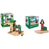 BRIO 33674 Doppio Semaforo Con Operatore, Accessori, Età Raccomandata 3+ & 33754 Segnale Magnetico Con Campana, Accessorio, Età Raccomandata 3+