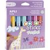 APLI Kids 18881 - Colore Sticks colori pastello - Tempere solide per bambini, 6 u.