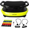 Bonplus BP | Pedana Vibrante | Wonder Fit | Piattaforma Vibrante con Sedile per Esercizi | Con Telecomando | Display LCD | Con Bande di Tensionamento | Esercizi Glutei | Fitness