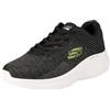 Skechers Men's Skech-Lite PRO Faregrove Trainers, 6 UK, Black Circular Knit Synthetic Lime Trim, 39.5 EU