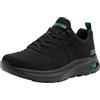 Skechers Scarpe da Ginnastica Bobs Unity Sleek Revive da Uomo, Finitura in Maglia Nera, 47.5 EU