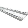 GLOBALCORPORATION Binario per tende a soffitto doppio in alluminio bianco con scorrevoli da interno sopratende arricciate a 2 canali bastone per tenda su misura moderni scorrimento (380 centimetri)