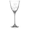 DIAMANTE - Bicchiere da vino in cristallo Swarovski 50° compleanno, con incisione a mano, impreziosito da cristalli Swarovski