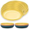 Kyraton servizio piatti in plastica 8 pezzi 23cm, piatti leggeri infrangibili e riutilizzabili Piatti da Cena Leggeri Pasta e Dumpling Microonde Safe BPA Free lavabile in lavastoviglie
