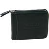 WILD THINGS ONLY !!! Portafoglio da uomo vera pelle con zip a tutto tondo e protezione RFID, Nero, Formato orizzontale