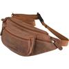 STILORD 'Eliah' Marsupio in pelle vintage da uomo Borsa a tracolla Borsello Zainetto monospalla con Tasche Cerniera Resistente per Sport Jogging Festival Montagna, Colore:tan marrone - scuro