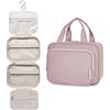 Narwey Beauty Case da Appendere Viaggio, Beauty Case da Appendere per Donna Uomo,Borsa da Toilette da Travel Kit Viaggio, Trousse Pochette Trucchi Donna per Viaggio (Rosa (Medio))