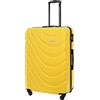 BARRENS Valigia grande | Bagaglio da stiva | 77x51x30 cm | 96 L | 4 ruote a 360 gradi | Maniglia flessibile | Valigia rigida | Compatibile con le compagnie aeree | Giallo