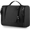 FOREGOER Borsa da Toilette Appendibile e Impermeabile Beauty Case da Viaggio (Nero)