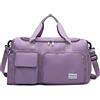 FANDARE Borsone da Viaggio Sportiva Tote Borsa da viaggio Grande Borsa Palestra Borsa Weekender Borsone Donna Uomo Palestra Borsa a Spalla con Scomparto Scarpe & tasca bagnata Viola chiaro