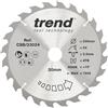 Trend Lama per Sega Circolare Wood, Diametro 230 mm, Foro 30 mm, 24 Denti, Taglio 2,5 mm, Angolo +15°, Metallo Duro (TCT), Finitura Grossolana, CSB/23024
