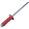 AERZETIX - C57160 - Set di 50 rivetti ciechi Ø4x12mm colore rosso fuoco RAL 3000 - in acciaio/alluminio - rivetto pop a rottura stelo