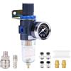 ZHONG AN Separatore d'acqua ad aria compressa riduttore di pressione per compressore, filtro da 1/4 con attacco rapido