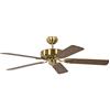 Pepeo Gmbh Ventilatore da Soffitto Potkuri, Ottone Satinato / Quercia, 132 Cm