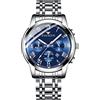 RORIOS Orologio da Uomo Orologio Luminosi Orologio Analogico al Quarzo con Cinturino in Acciaio Inox Calendario Orologi da Polso per Uomo