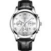RORIOS Orologio da Uomo Orologio Luminosi Orologio Analogico al Quarzo con Cinturino in Pelle Calendario Orologi da Polso per Uomo