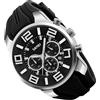 SKMEI Uomini Orologi Cinturino In Silicone Giovane Impermeabile Sport Moda Casual Grande Viso Cronografo Lusso Luminoso Analogico Quarzo Nero Orologio Da Polso Regali SKMEI, G9128nero, Moda