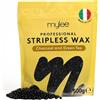 Mylee Perle di Cera Dura Professionali 500g, Perline per ceretta senza strisce, Depilazione facile e veloce, Carbone e Tè Verde