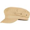 MADSea Berretto unisex in tela Elbsegler con visiera, colore: beige, taglia: S