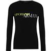 Emporio Armani - T-shirt da uomo - 111907 0A516 - T-shirt manica lunga, girocollo, grigio, XL