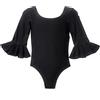 Flamifeel Body nero per Flamenco e Danza adulta, Nero , XL