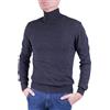 Marenza Dolcevita Uomo Misto Cashmere Maglione Manica Lunga Made in Italy (L, Bianco)