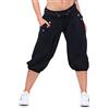 malito more than fashion Malito Donna Pantaloni con Cintura Aladin Pantaloni Breve Yoga 3416 (Nero)