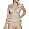 Selene, Body Donna Contenitivo, con Ferretto e Coppe Modellanti, Parte Bassa Senza Cuciture, Collezione Violeta, Colore Terra, Coppa 6 C