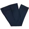 Alfio Pantalone Uomo Classico in Pura Lana Senza Pens Elegante Flanella Vita Alta 48 50 52 54 56 58 60 (48 - Blu)