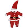 Nada Home Tutina Neonato Natalizia Babbo Natale Bimba Pagliaccetto con Cappellino 5790