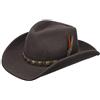 Stetson Hackberry Cappello Western Uomo - in Lana da Cowboy Feltro di con Fascia Pelle Estate/Inverno - S (54-55 cm) Marrone