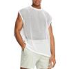Xmiral Canotta Uomo Sportivo Tank Top T Shirt Camicia in Maglia Casual Maglia Serbatoio Maglia Pullover (S,Bianco-2)