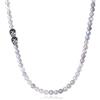 GAVU Collana Teschio da Uomo con Perline di Cristallo di Labradorite Naturale 60cm