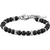 GAVU Bracciale da Uomo in Acciaio Inossidabile con Perline di Pietre Naturali e Cristalli, Sodalite Blu, Diaspro Rosso, Tormalina Nera, Onice Opaco