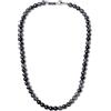 GAVU Collana Uomo Perline di Pietre Naturali, Collana di Ossidiana Arcobaleno da Uomo con Amuleto Fleur de Lis 60cm