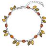 Copal Braccialetto Donna Con Ambra Multicolore In Argento Sterling 925 Di Alta Qualità DallUE