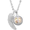 AEONSLOVE Collana Angeli Gravidanza, Collana Ali d'angelo Impronta Lunga Donna Con Ciondolo Chiama Angeli Bola Messicana Maternita per Mamma e Bambino Regalo Originale Bel Gioielli