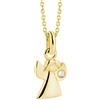 fish Collana Bambina Con Pendente Angelo Custode In Oro 333 Idea Regalo Speciale