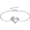 Micory Bracciale Donna Argento Sterling 925 Bracciale Mamma Figlia,Regalo Donna Originale per nonna Mamma Figlia Anniversario