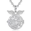 AEONSLOVE Collana Angeli Gravidanza, Collana Lunga Donna Ali d'angelo Con Ciondolo Chiama Angeli Bola Messicana Maternita per Mamma e Bambino Regalo Originale Bel Gioielli