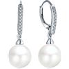 JO WISDOM Orecchini Perle Argento 925 Donna con 10mm Perle AAA Zirconia cubica