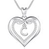 EUDORA Harmony Ball Collane Iniziali per Donne Ragazze, CZ Doppio Cuore Ciondolo Lettera C, Alfabeto Infinity Love Heart Collana Gioielli Regali per Moglie Fidanzate Mamma