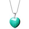 COAI Collana da Donna in Argento 925 con Ciondolo Cuore in Malachite