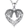 EUDORA Harmony Ball Collana con Cavallo in Argento Sterling per Donne, Nodo Celtico Vichingo Cuore Animale Ciondolo Gioielli Regalo per Ragazze Moglie Sorella Amici, Catena in Argento da 18 Pollici