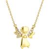 fish Collana con Ciondolo Angelo in Oro Lunghezza Regolabile Prodotti nellUnione Europea