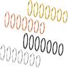 FOCALOOK 7/14 Pezzi Set Anelli Impilabili Varie Misure per 5 Dite,Colore Argento/Placcato Oro/Nero Stile Sottile con Confezione Regalo