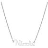 NADIR Collana Unisex Nome in Argento 925% Anallergico Made in Italy (Nicole)